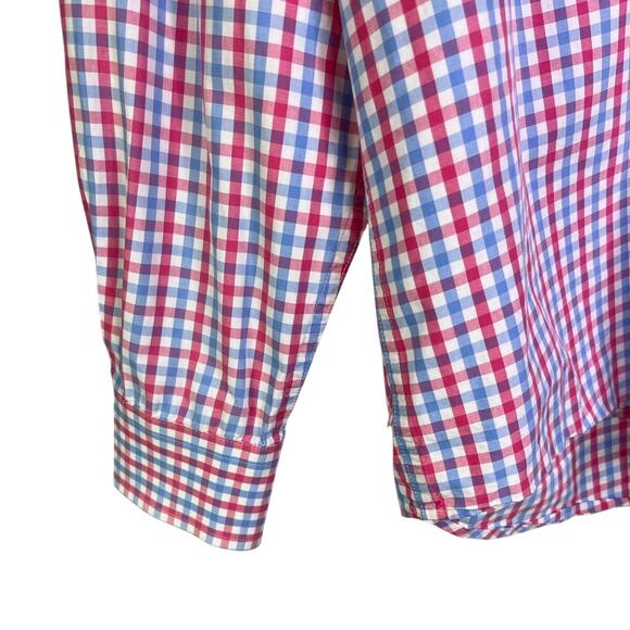 Oxford America Button Down Shirt Mens Large Multi Color Gingham Classic Preppy - Picture 5 of 11